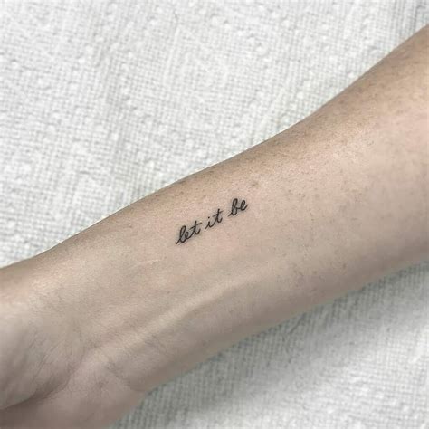 tatuaje let it be|92+ Let It Be Tattoos You Need To See!